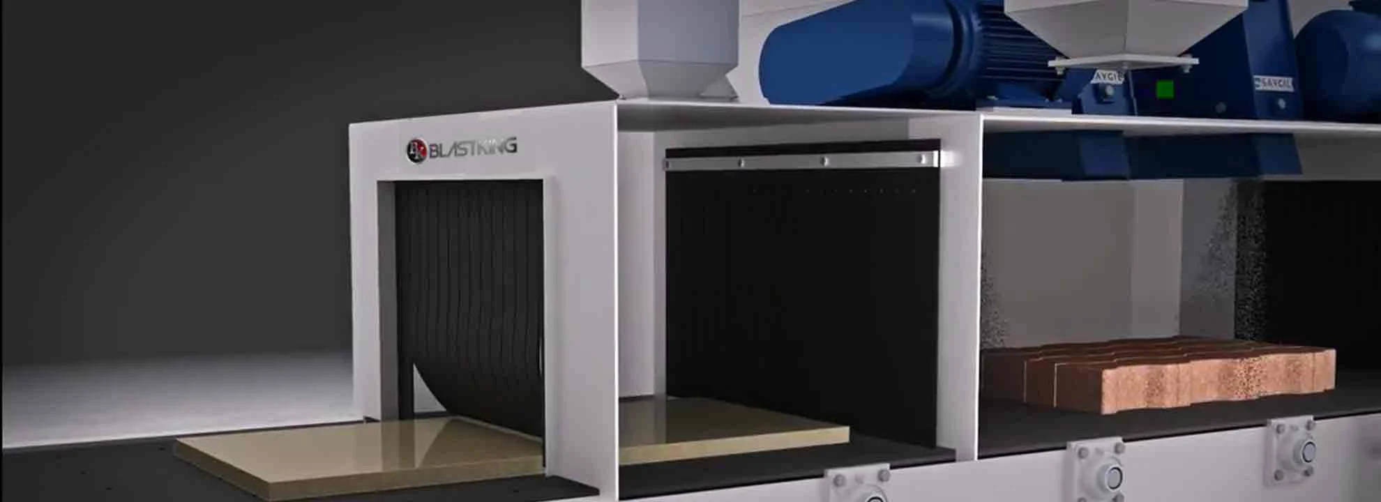 concrete blocks shot blasting machine