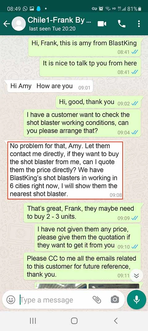 Testimonials for automatic shot blasting machines (7)