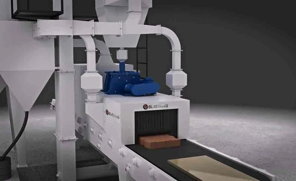 paver blocks shot blasting machine