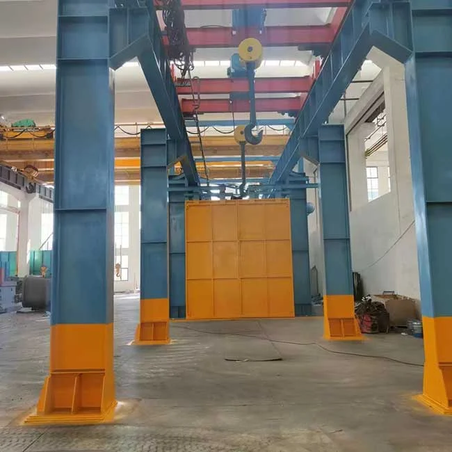 Overhead-Rail-Hanger-Shot-Blasting-Machine